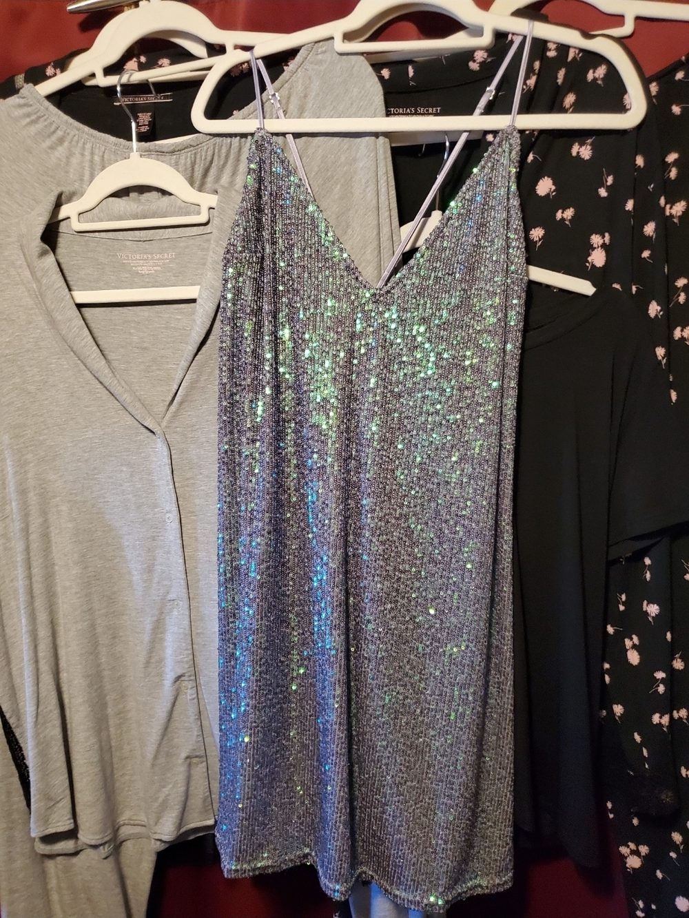 Victoria's Secret Iridescent Sequin Slip Dress XL - Picture 8 of 15